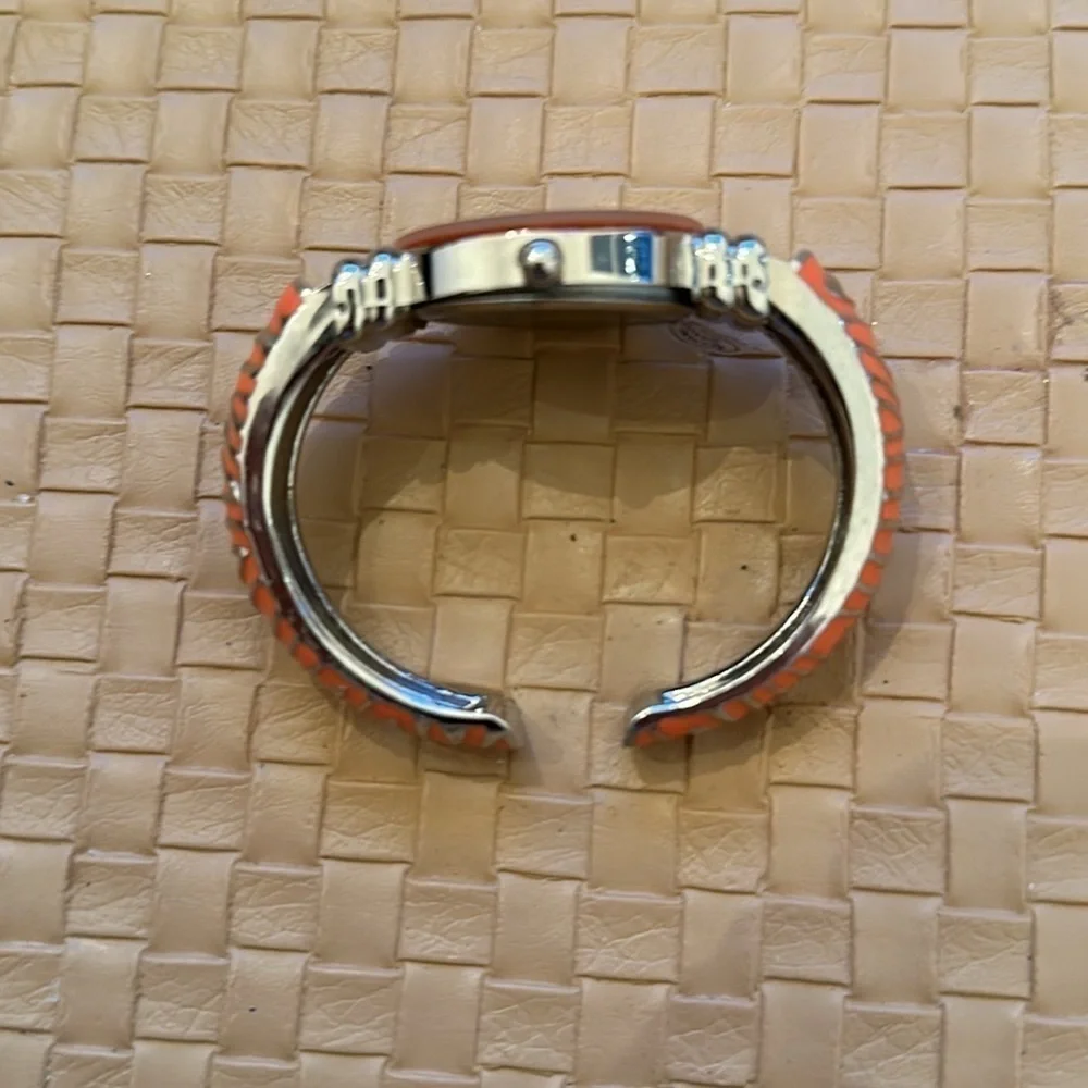 Colorful animal print quartz cuff watch